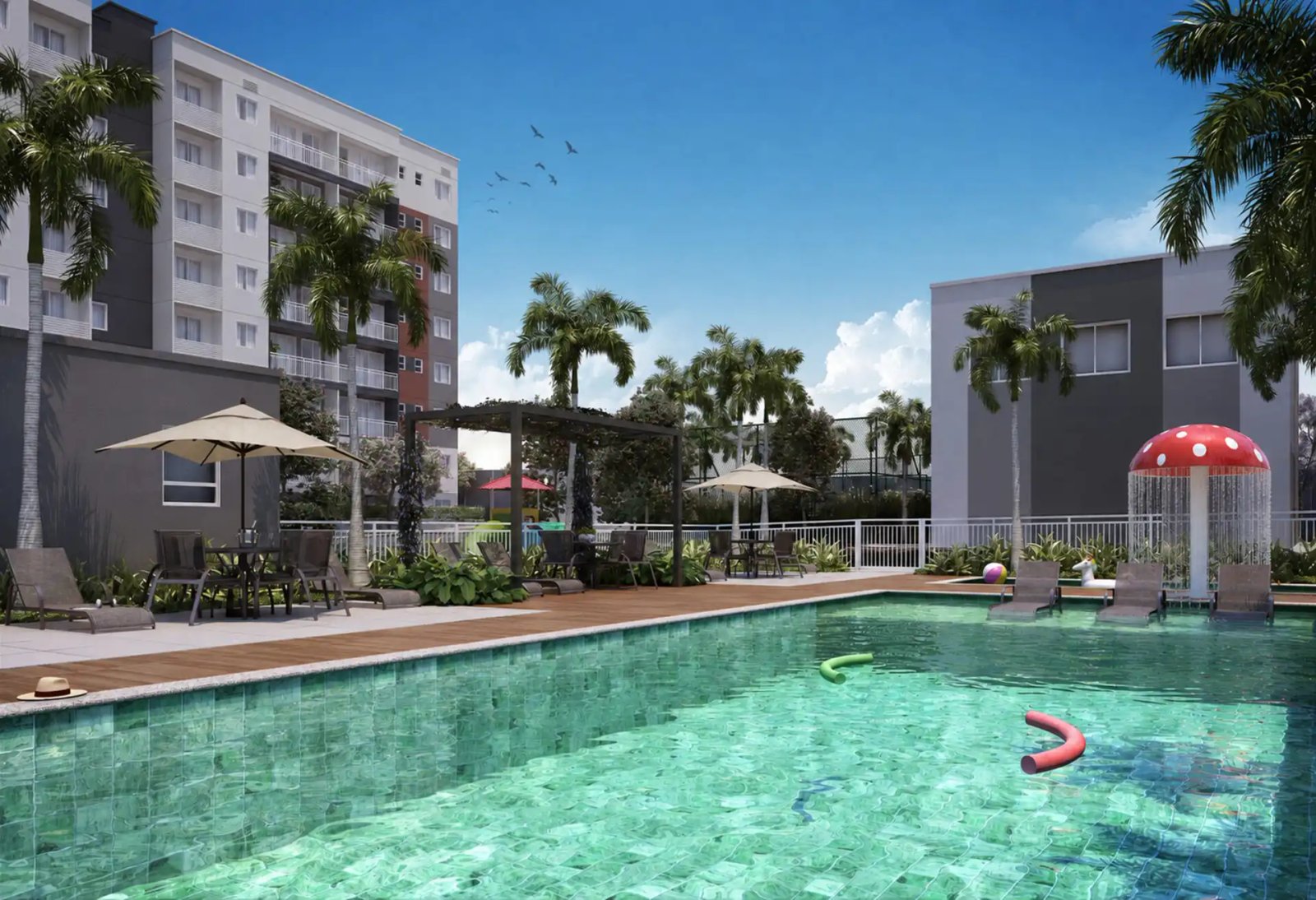 Grand Golf – Perspectiva da piscina adulto (imagem ilustrativa) – Colônia Japonesa, Manaus