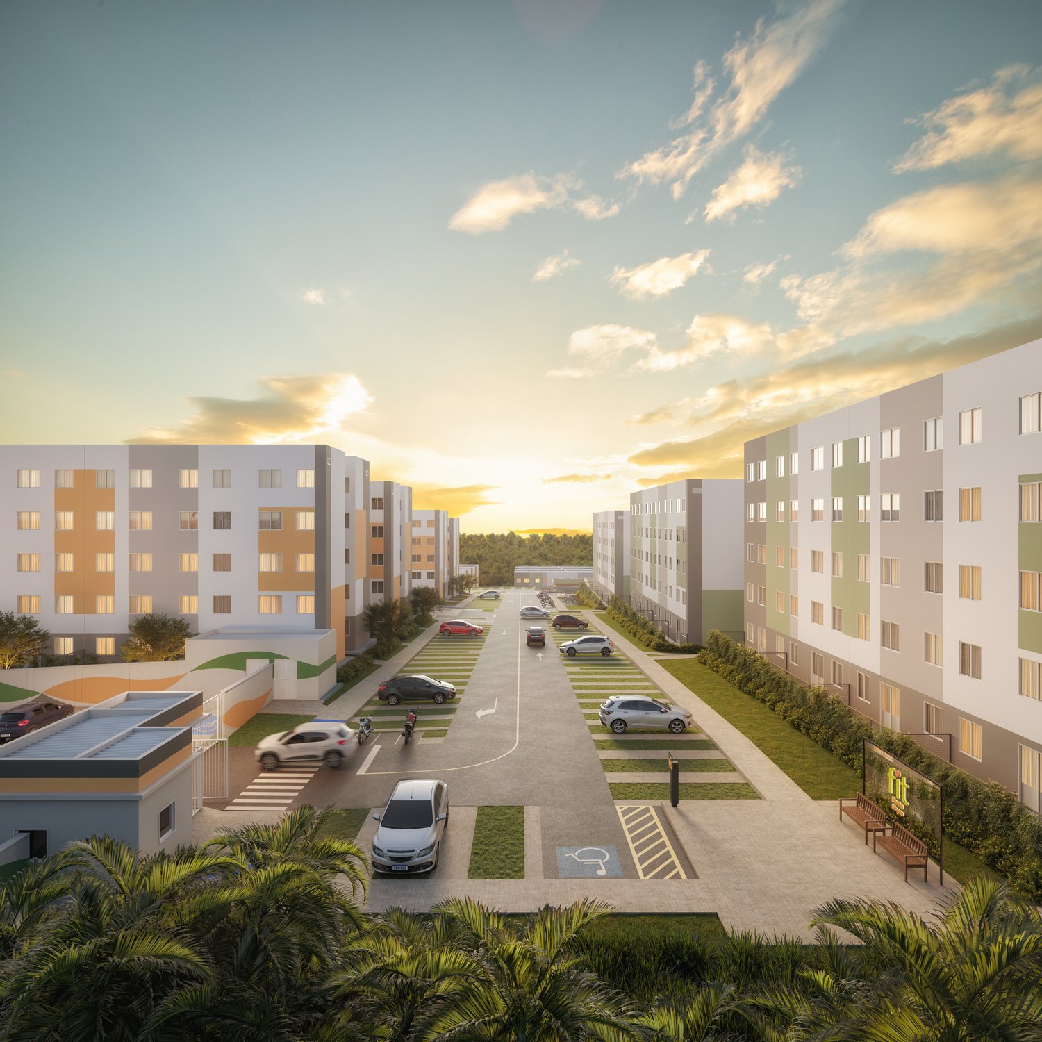 Fit Ponta Negra – Perspectiva da alameda