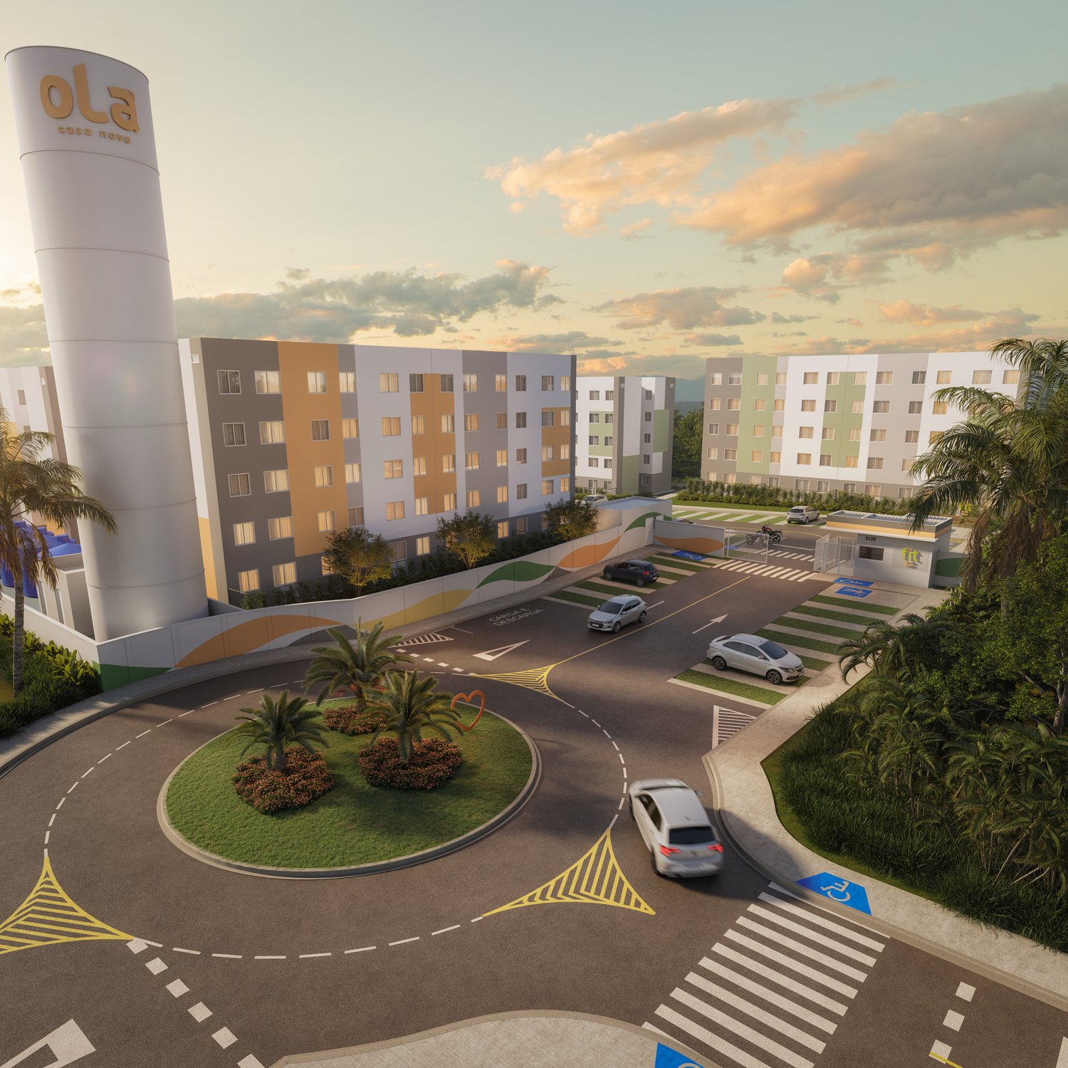 Fit Ponta Negra – Rotatória de acesso