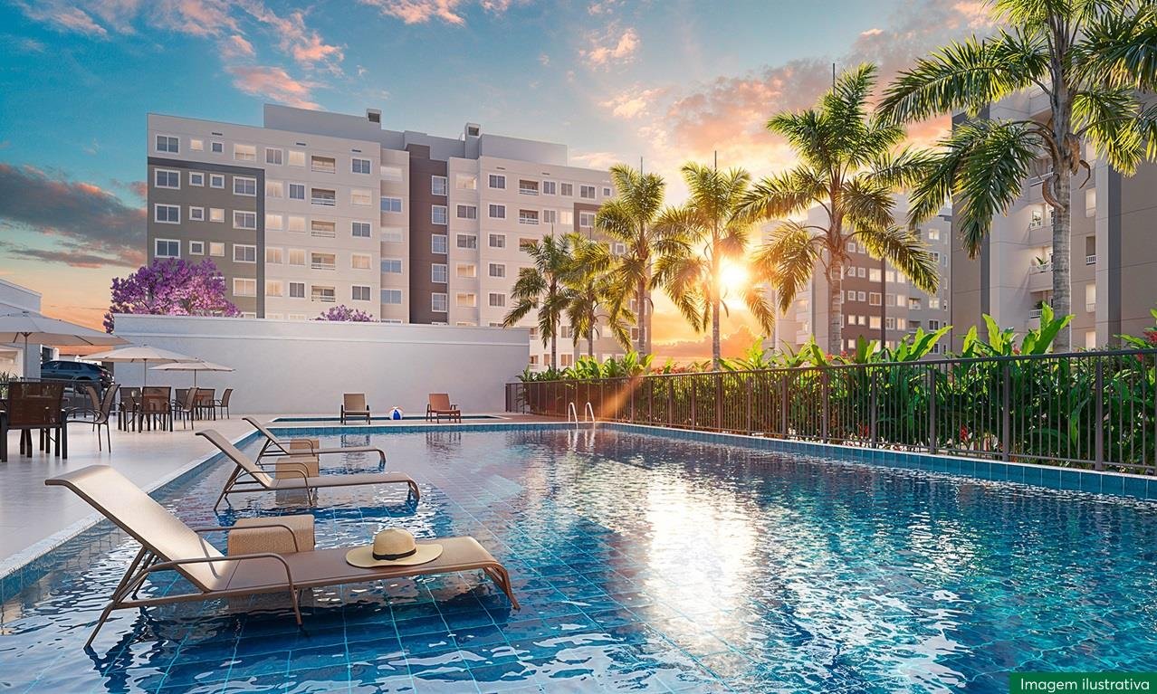 Residencial Nagoya – Perspectiva da piscina