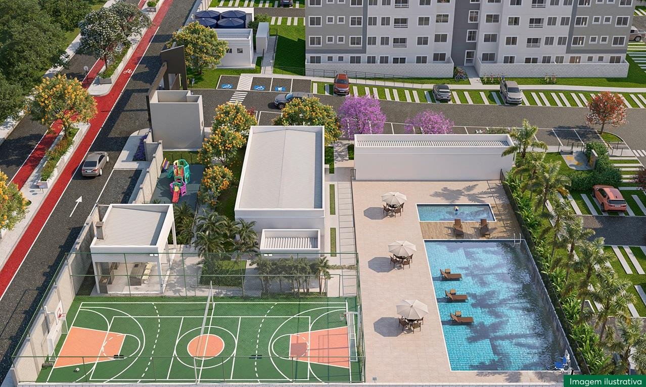 Residencial Nagoya – Perspectiva da área de lazer